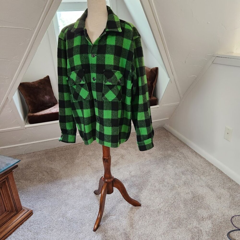 1950s Vintage Minnesota Woolen Mills buffalo check hunting jacket